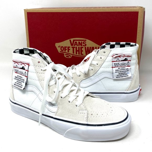 VANS Sk8-Hi Tapered Diy White Suede Women’s Size 6 Sneakers VN0A4U1624F - Picture 8 of 10